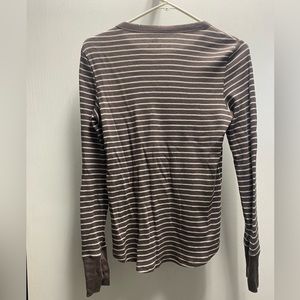 Aerie Mauve long sleeve striped thermal